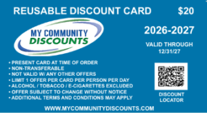 My Community Discounts Card 2026-2027